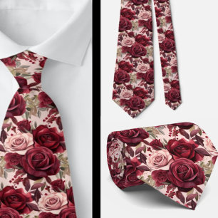 Herr Tie   Bröllop & Evenemang Blommig Herrhalsduk Slips