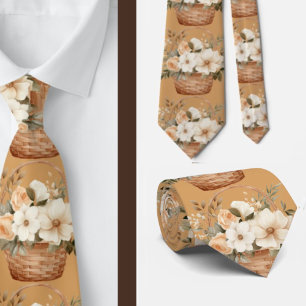 Herr Tie   Bröllop & Evenemang Blommig Herrhalsduk Slips