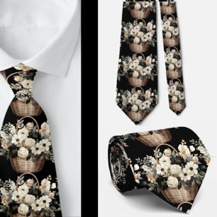 Herr Tie Bröllop & Evenemang Blommig Herrhalsduk Slips