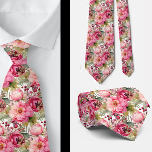 Herr Tie   Bröllop & Evenemang Blommig Herrhalsduk Slips