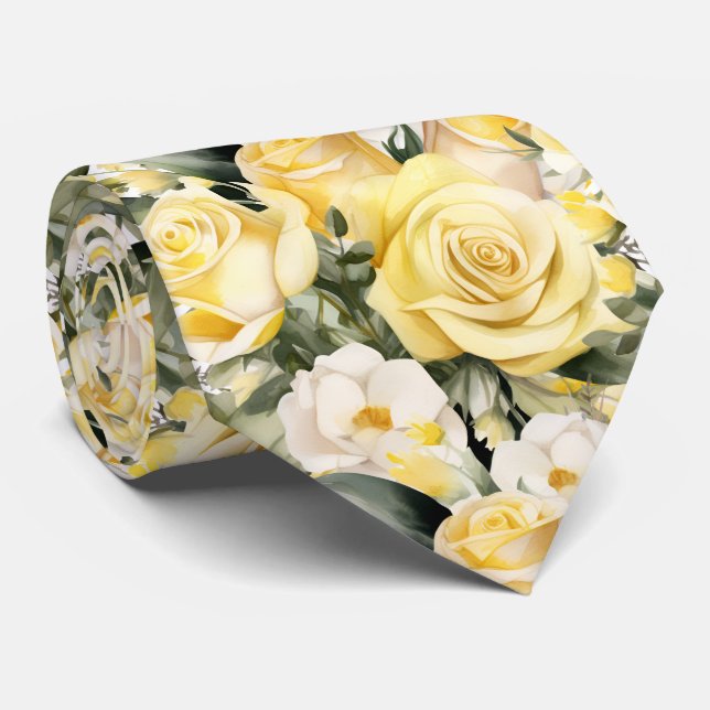Herr Tie | Bröllop och evenemang Blommig slips (Rullad)