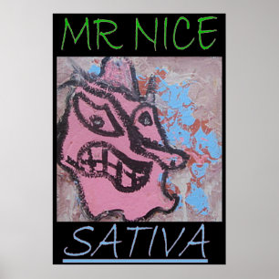 HERR TREVLIG SATIVA POSTER