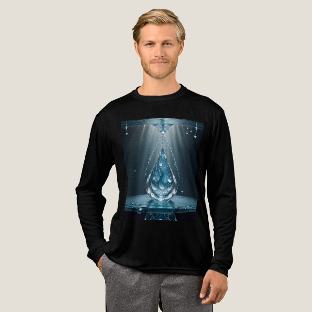 Herr Tri-Blend Basic T-Shirt (Hel framsida)