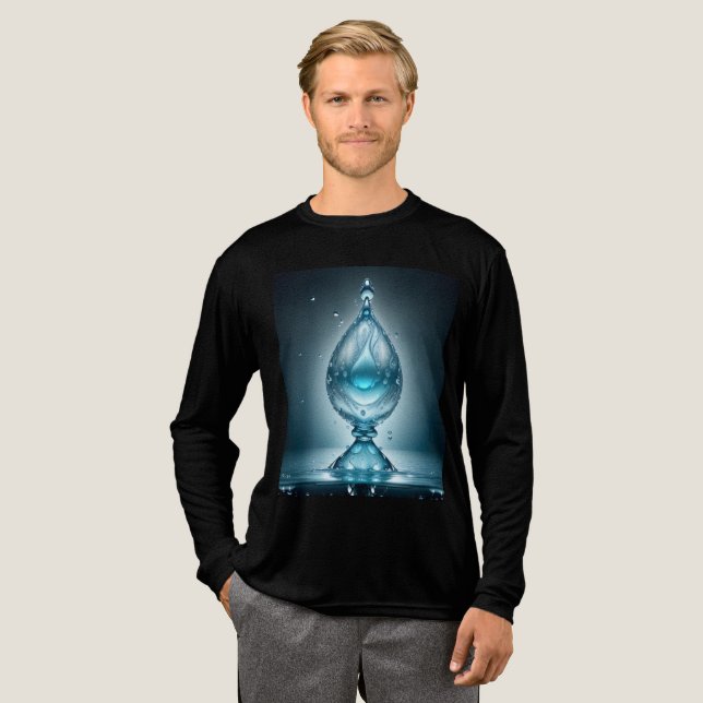 Herr Tri-Blend Basic T-Shirt (Hel framsida)
