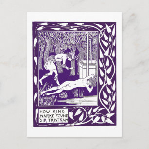 Herr Tristram av Aubrey Beardsley Illustration Vykort