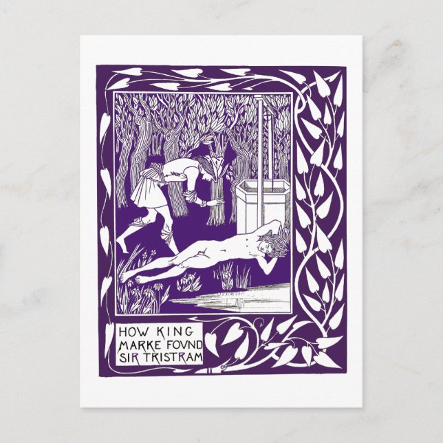 Herr Tristram av Aubrey Beardsley Illustration Vykort (Framsida)