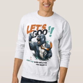 HERR TRÖJA MED 'LET'S GOO LEKTIONER LÄR' PULLOVER  LÅNG ÄRMAD TRÖJA