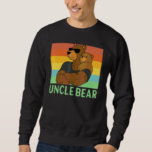 Herr Uncle Bear Familj Lång Ärmad Tröja (Framsida)