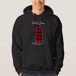 Herr Uncle Bear jul pyjamas röda Buffalo rutig Hoodie