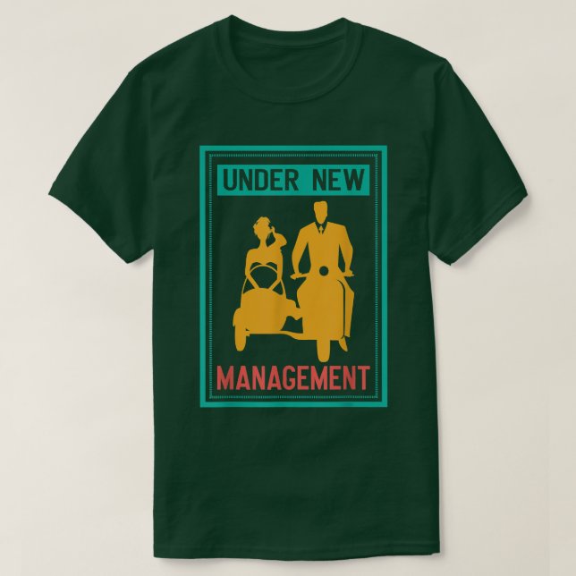 Herr Under Nya Ledning Sällhetsfest Bröllop M T Shirt (Design framsida)