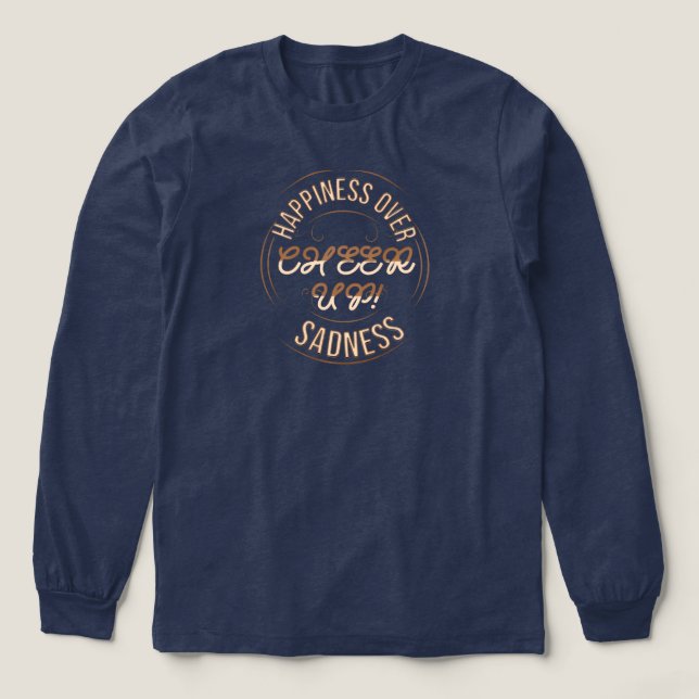 HERR VALJ GLAD FÖRHOPPNING LÅNGÄRMAD T-SHIRT (Design framsida)