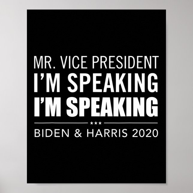 Herr vicepresident jag talar jag talar anti- poster (Framsidan)