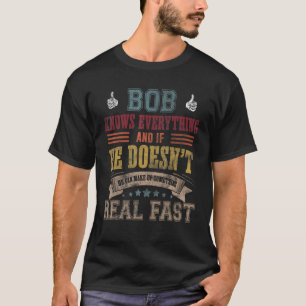 Herr Vintage Bob vet allt pappa fars dag T Shirt