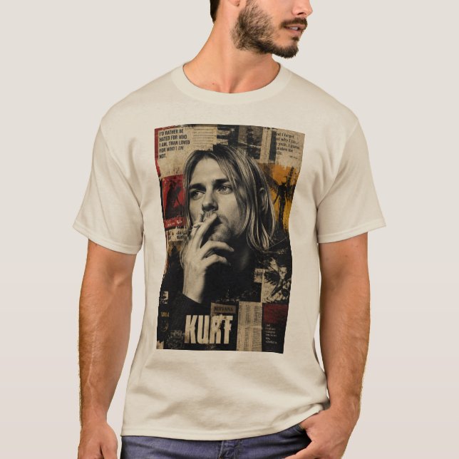 Herr Vintage Grunge Grafisk T-Shirt (Framsida)