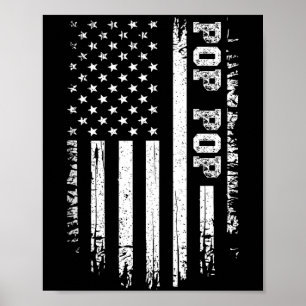 Herr Vintage p-p Amerikansk flagga 4 juli USA Poster