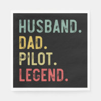 Herr Vintage T-Shirt Make Husbonde Pappa Pilot Leg