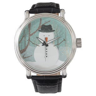 Herr vintersnögubbe armbandsur