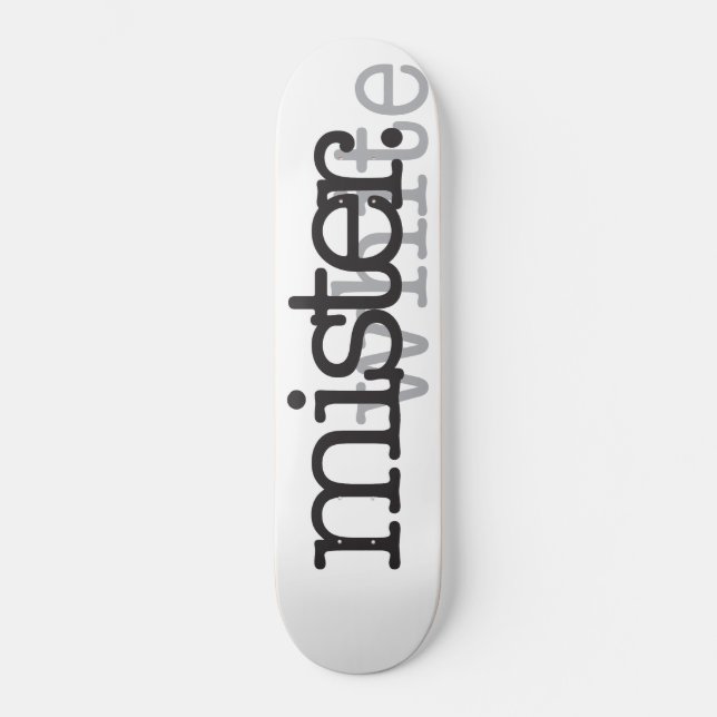HERR VIT MINI SKATEBOARD BRÄDA 18,7 CM (Framsida)