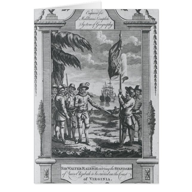 Herr Walter Raleigh Hälsningskort (Framsidan)