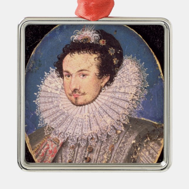 Herr Walter Raleigh Julgransprydnad Metall (Framsidan)