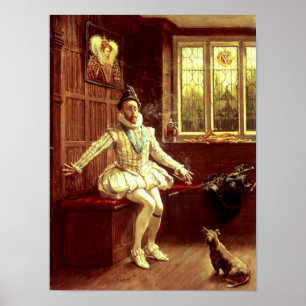 Herr Walter Raleigh's First Smoke Poster
