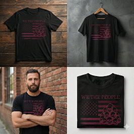 Herr We The People Amerikansk Flagga T-Shirt