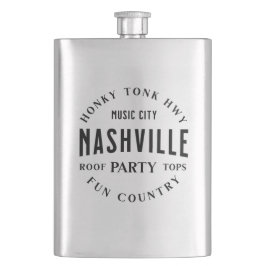 Herr Whiskey Country Music Stål Klassisk Flask Fickplunta