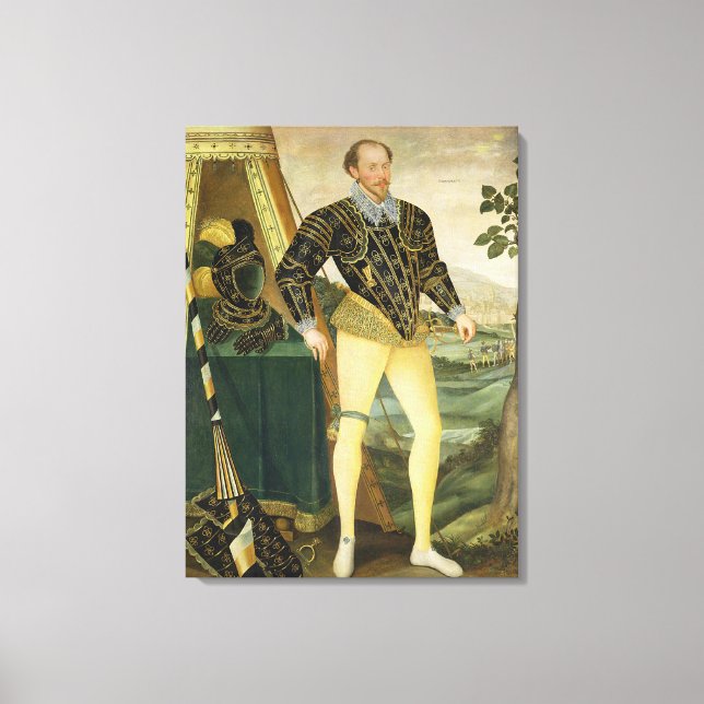 Herr William Drury, Hawstead, Suffolk (1527-79), Canvastryck (Framsida)