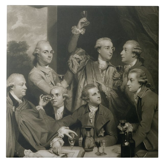 Herr William Hamilton (1730-1803) med annan Connoi Kakelplatta (Framsidan)