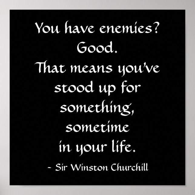 Herr Winston Churchill-citat Poster (Framsidan)