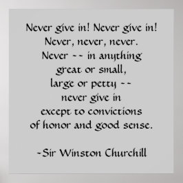 Herr Winston Churchill Quotation by SRF Poster