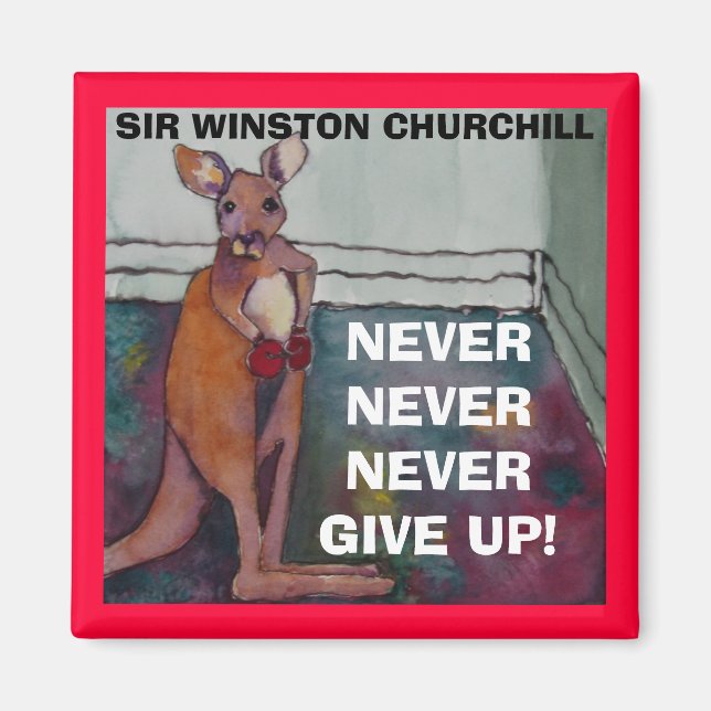 Herr Winston Churchill Quote - Magnet (Framsidan)