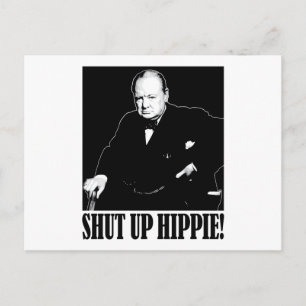 Herr Winston Churchill säger "Håll käften". Vykort