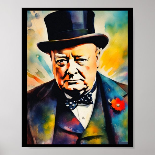 Herr Winston Churchill Sticker Poster (Framsidan)