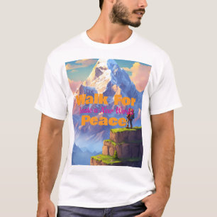 Herr XL ”Walk For Peace” T-shirt för avslappnad kl