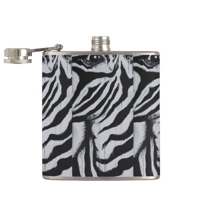 Herr Zebra Djur Vilda Djur Abstrakt Originell Kons Fickplunta (Öppnad)