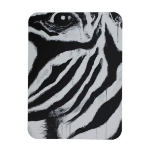 Herr Zebra Djur Vilda Djur Abstrakt Originell Kons Magnet