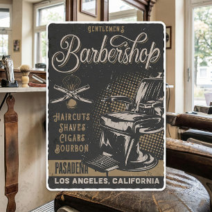 Herrar Barbershop Retro Haircut Shaves Fyrkantigt Klistermärke