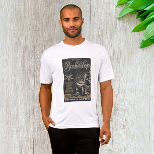 Herrar Barbershop Retro Haircut Shaves T Shirt