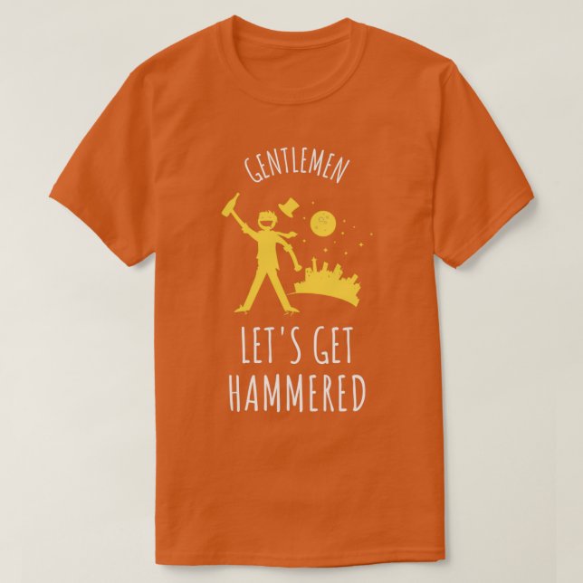 Herrar Låt oss bli Hammade Speningfest 3 T Shirt (Design framsida)