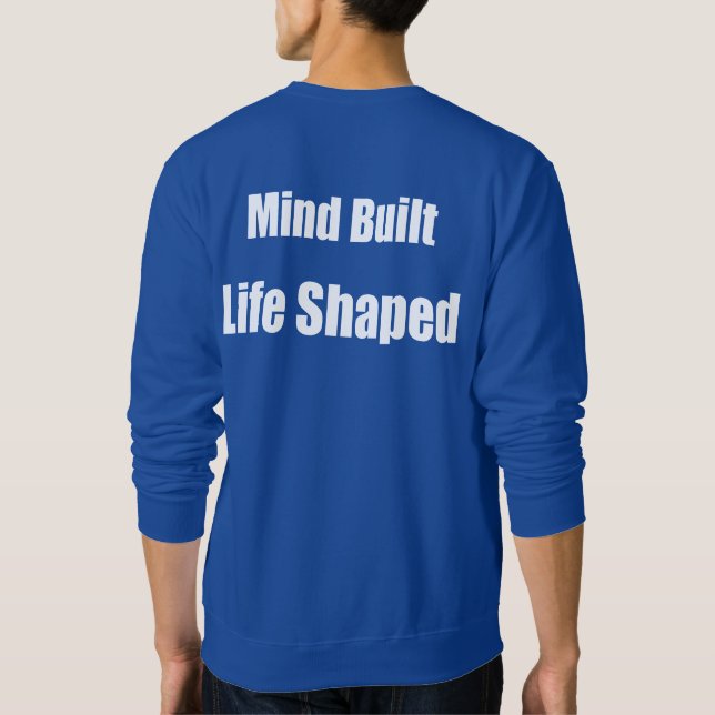  Herrarnas Mindfulness Blå Crewneck Sweatshirt  (Baksida)