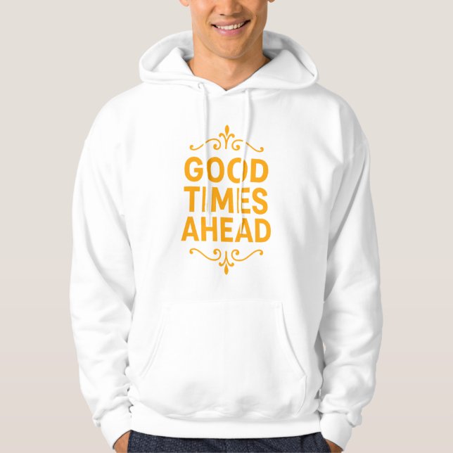 Herrarnas vuxenpullover med huva hoodie (Framsida)