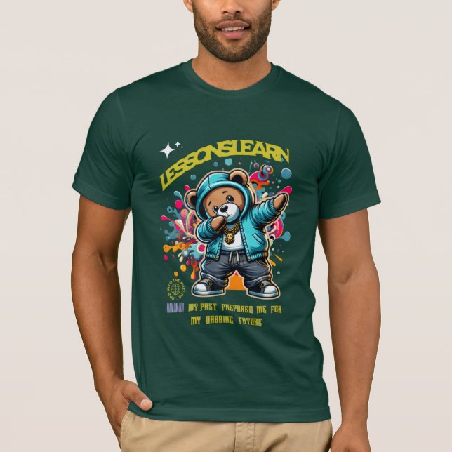 HERRARS DABBING FRAMTIDA LEKTIONER LÄRDA KJORTEL T SHIRT (Framsida)