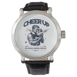 HERRARS PAPPAS UPPSKATTANDE RUNDA SILVER EWATCH ARMBANDSUR