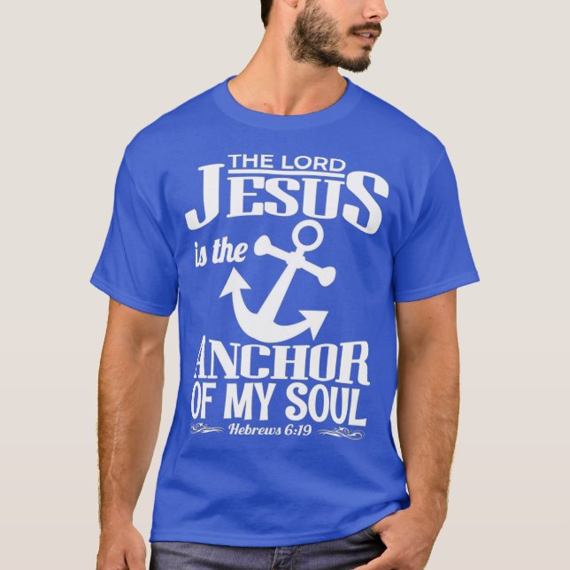 Herre 619 Jesus är min själs ankare T Shirt (Framsida)