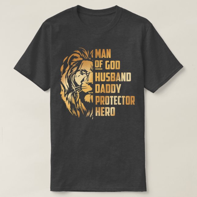 Herre av Gud Make Far Protector Hero Make, T Shirt (Design framsida)
