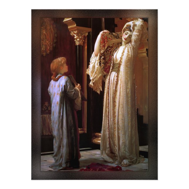 Herre Frederic Leightons ljus på Harem Fototryck (Framsidan)