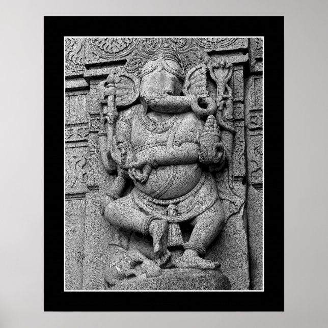Herre Ganeshas skulptur Poster (Framsidan)