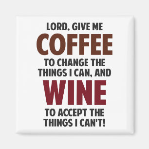 Herre, Ge, kaffe och Vin Magnet
