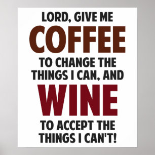 Herre, Ge, kaffe och Vin Poster